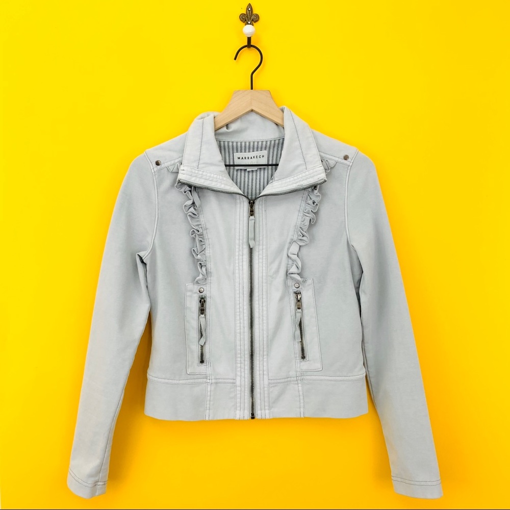 Anthropologie Marrakech Pearl Ruffled Jacket S - Picture 3 of 8